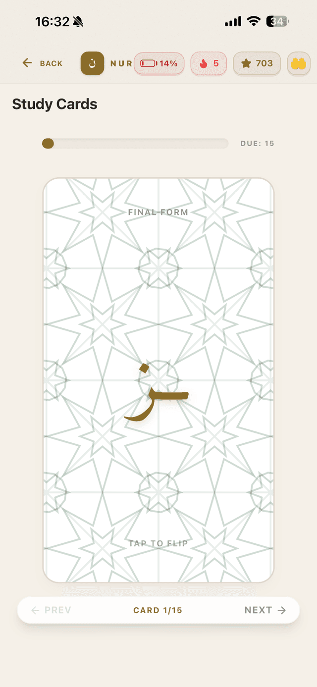 Flashcard study